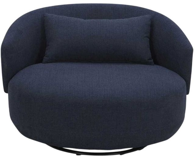 Liberty Furniture Haley Midnight Upholstered Swivel Cuddler Chair-2