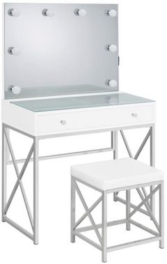 Coaster® Eliza 3-Piece Chrome/White Vanity Set