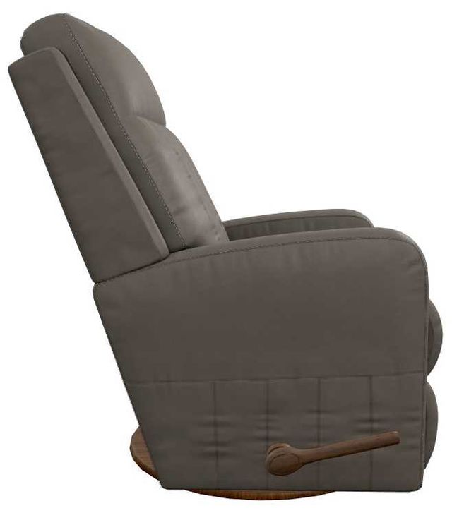 La-Z-Boy® Finley Otter Leather Manual Swivel Gliding Recliner-3