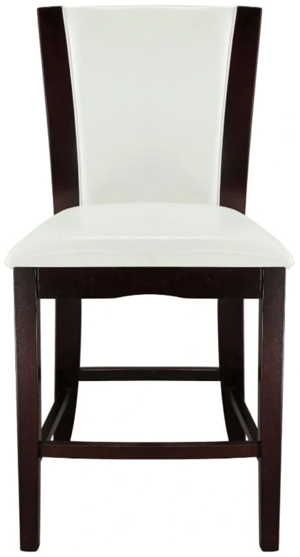 Homelegance® Daisy White/Espresso Counter Height Chair-2