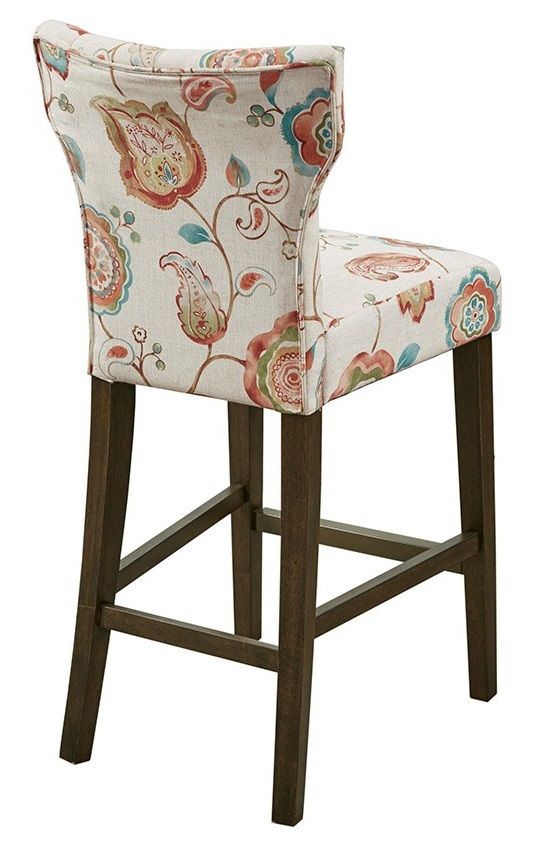 Olliix by Madison Park Avila Orange Multi Tufted Back Counter Stool-3
