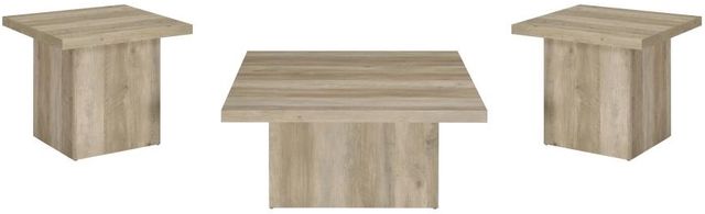 Coaster® Devar 3-Piece Distressed Pine Coffee End Table Set-0