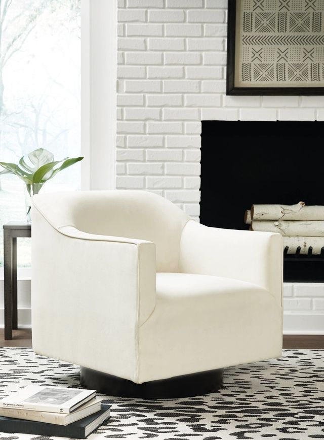Signature Design by Ashley® Phantasm Chalk Swivel Accent Chair-4