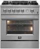 FORNO® Giovanni 30" Stainless Steel Pro Style Gas Range-0