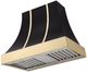 AGA Cascade 36" Matte Black Wall Mounted Range Hood with Polished Brass Trim-0