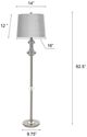 Stylecraft Brushed Nickel and Silver Glass Floor Lamp-2