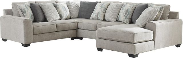 Benchcraft® Ardsley 4-Piece Pewter Right-Arm Facing Chaise Sectional-0