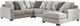 Benchcraft® Ardsley 4-Piece Pewter U-Shape Right-Arm Facing Sectional and Chaise-0
