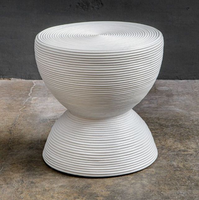 Uttermost® Bongo Satin White Side Table-1