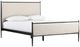 Four Hands Xander Black Iron/Savoy Parchment Queen Panel Bed-0