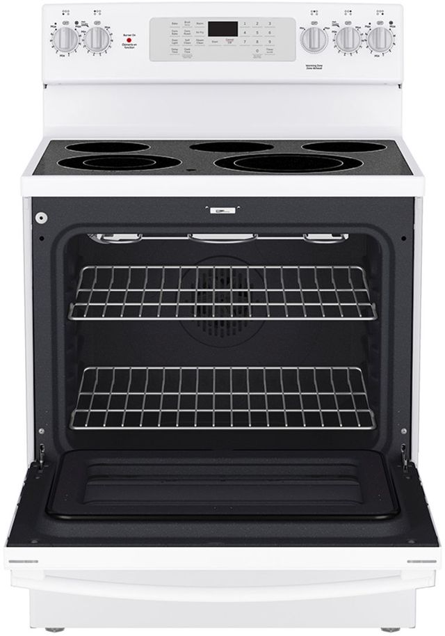 GE® 30" White Freestanding Electric Range-1