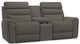 La-Z-Boy® Soren Pewter Leather Power Reclining Loveseat with Console-0