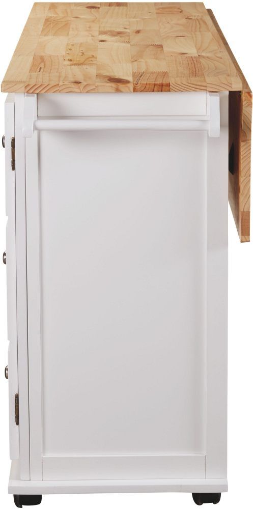 Signature Design by Ashley® Withurst White/Light Brown Kitchen Cart-2