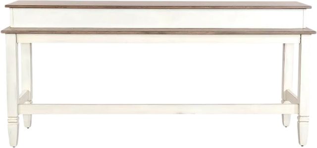 Sunny Designs™ Pasadena Buck Skin Console Table with Marble White Base -3