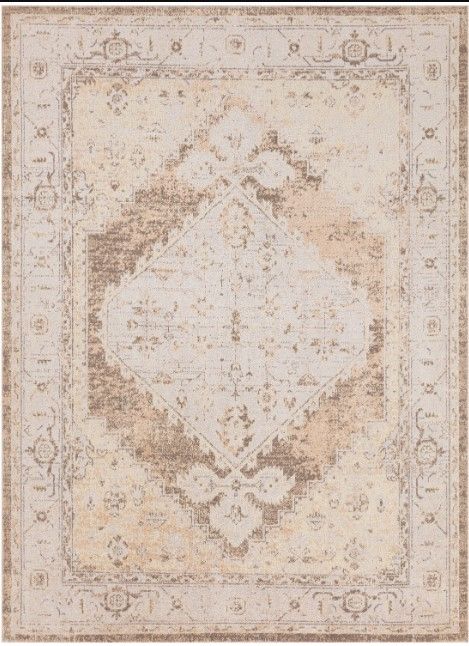 Nourison Home™ Astra Machine Washable Beige 5'x7' Area Rug-0