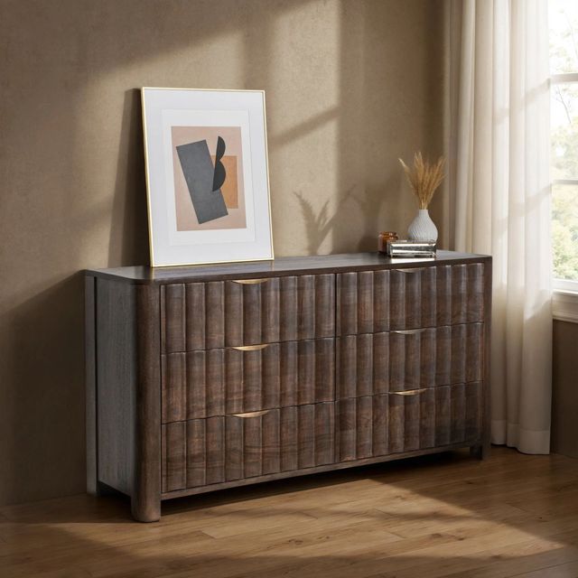 Classic Home Baylee Cocoa Brown 6-Drawer Dresser-1