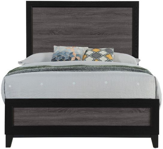 Global Furniture USA Lisbon Black/Dark Gray Full Panel Bed -0
