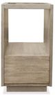 Riverside Furniture Sophie Natural Chairside Table with Glass Top-1