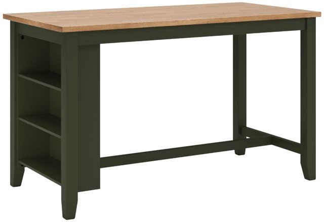 Signature Design by Ashley® Gesthaven Natural Counter Height Dining Table witn Green Base-0