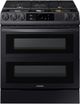 Samsung 30" Fingerprint Resistant Black Stainless Steel Front Control Slide-In Gas Range-0