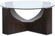 Magnussen Home® Beckham Glass Top Round Cocktail Table with Rustic Tavern Base-2