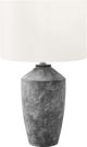 Monarch Specialties Inc. Grey Concrete Table Lamp with Ivory Shade-0