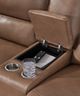 Signature Design by Ashley® DeepWakes Caramel Power Reclining Loveseat with Console and Adjustable Headrest-5