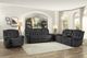 Homelegance® Nutmeg Charcoal Gray Manual Double Reclining Loveseat-1