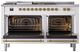Ilve® Nostalgie II Series 60" White Pro Style Dual Fuel Range-3