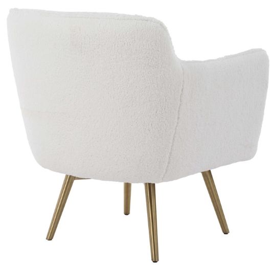 Uttermost® Oasis White Swivel Chair-3