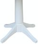 John Thomas Furniture® Dining Essentials Heather Gray 30" Round Dining Table with White 30" Transitional Pedestal Base -1
