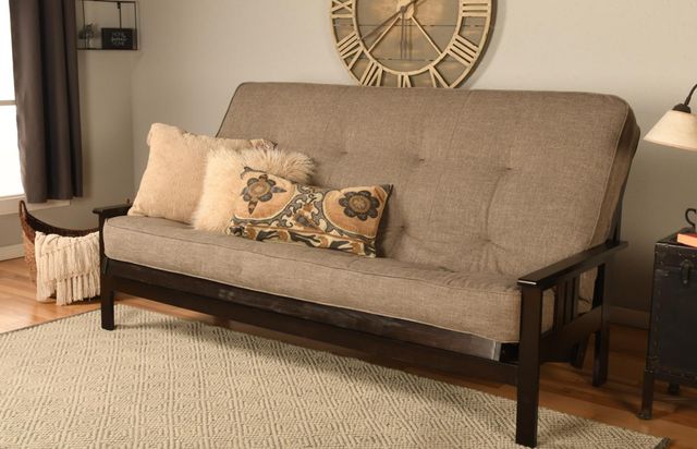Kodiak Furniture Linen Stone 8" Coil Hinged Innerspring Queen Futon Mattress -2