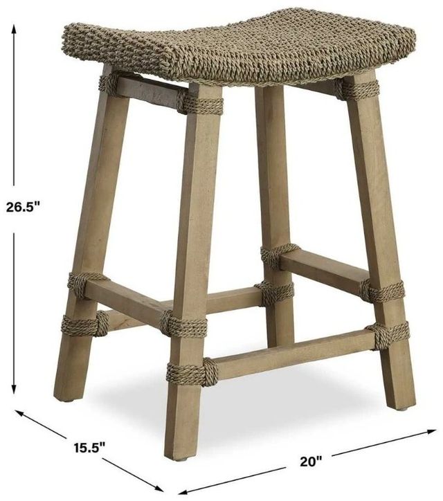 Uttermost® Everglade Natural Sea Grass Counter Stool-2