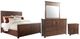 Elements International Jax 4-Piece Cherry Queen Storage Panel Bedroom Set-0