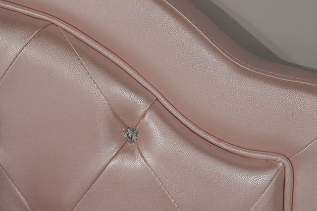HH2 Home Karley Embossed Pink Twin Faux Leather Headboard-2