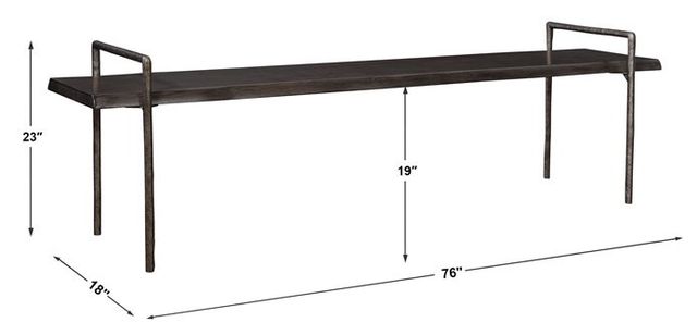 Uttermost® Chandos Dark Gray Bench-2