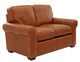 Customizable All Leather Loveseat with Down Seating-2