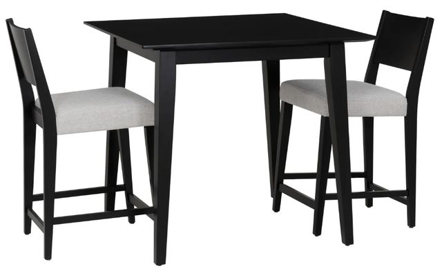Powell® Cosgrove 3-Piece Black/Light Gray Upholstered Counter Set-0
