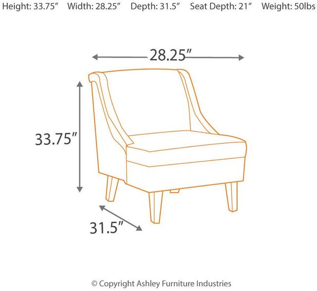 Ashley® Calion Gunmetal Accent Chair-1