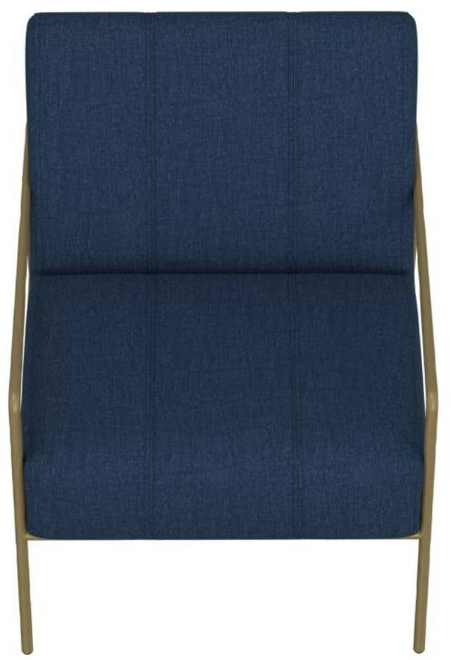 International Furniture Direct Aragon Dark Blue/Blacksmithing Gold/ Arm Chair-3