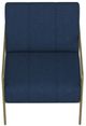 International Furniture Direct Aragon Dark Blue/Blacksmithing Gold/ Arm Chair-3