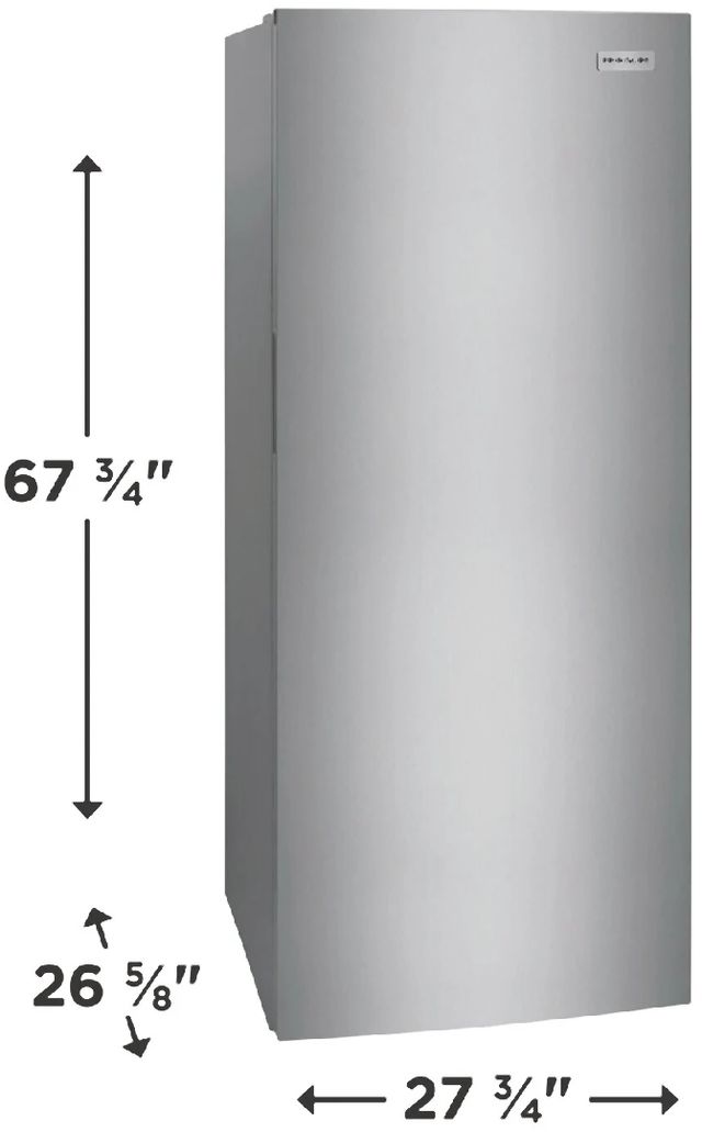 Frigidaire® 28" 16 Cu. Ft. Fingerprint Resistant Stainless Steel Look Upright Freezer-2