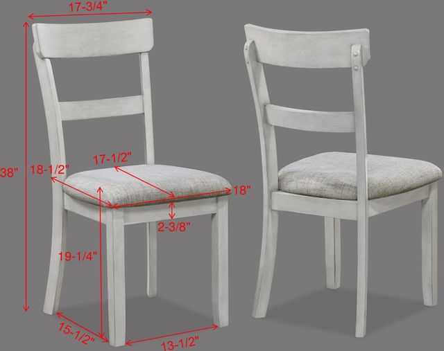 Crown Mark Henderson 5-Piece Dinette White Dining Room Set-3