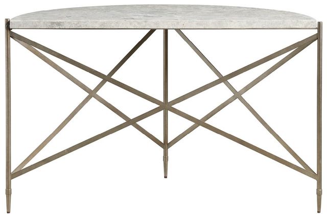 Universal Explore Home™ Avaline White Spier Console Table with Gold Base-3