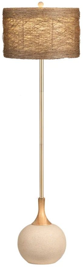 Crestview Collection Kenya Tan Floor Lamp-1