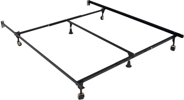 Home By Hollywood Atlas Carbon Steel Twin/Full/Queen/Eastern King/California King Lock Keyhole Bed Frame with Rollers-0