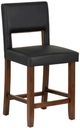 Linon Vega Espresso Black Upholstered Counter Stool-0