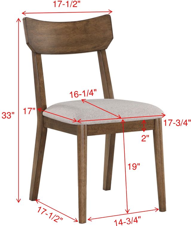 Crown Mark Weldon 2-Piece Brown Side Chair Set-2