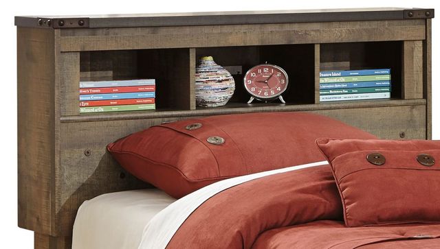 Signature Design by Ashley® Trinell 3-Piece Brown Twin Bookcase Headboard Bed Set-1