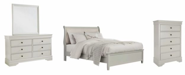 Signature Design by Ashley® Jorstad 4-Piece Gray California King Sleigh Bed Set-0